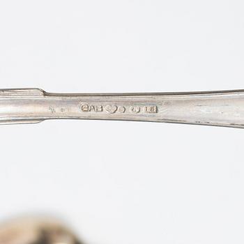 45 pieces of silver cutlery, model "Svensk spets" GAB and C.G. Hallberg, Stockholm, second half of the 20th century.