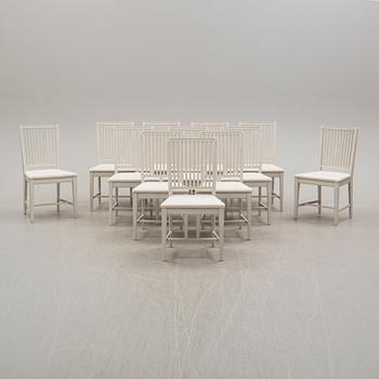 A set of twelve 20th century chairs.