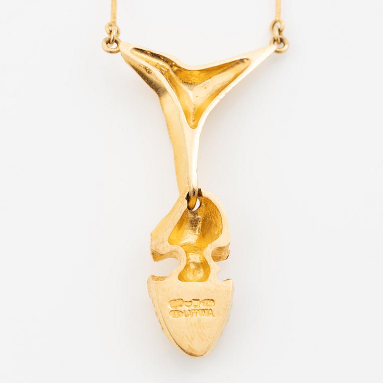 Björn Weckström, necklace 18K gold, "Kaira", Lapponia 1979.