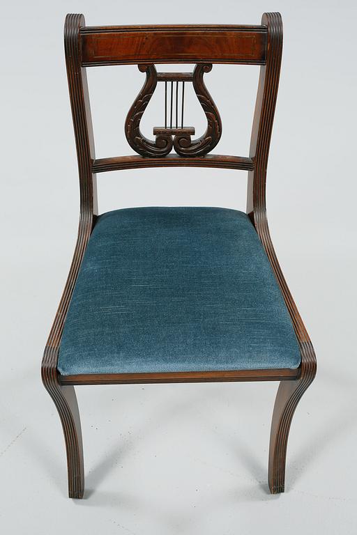 STOLAR, 8 st, empirestil, omkring 1900-talets mitt.
