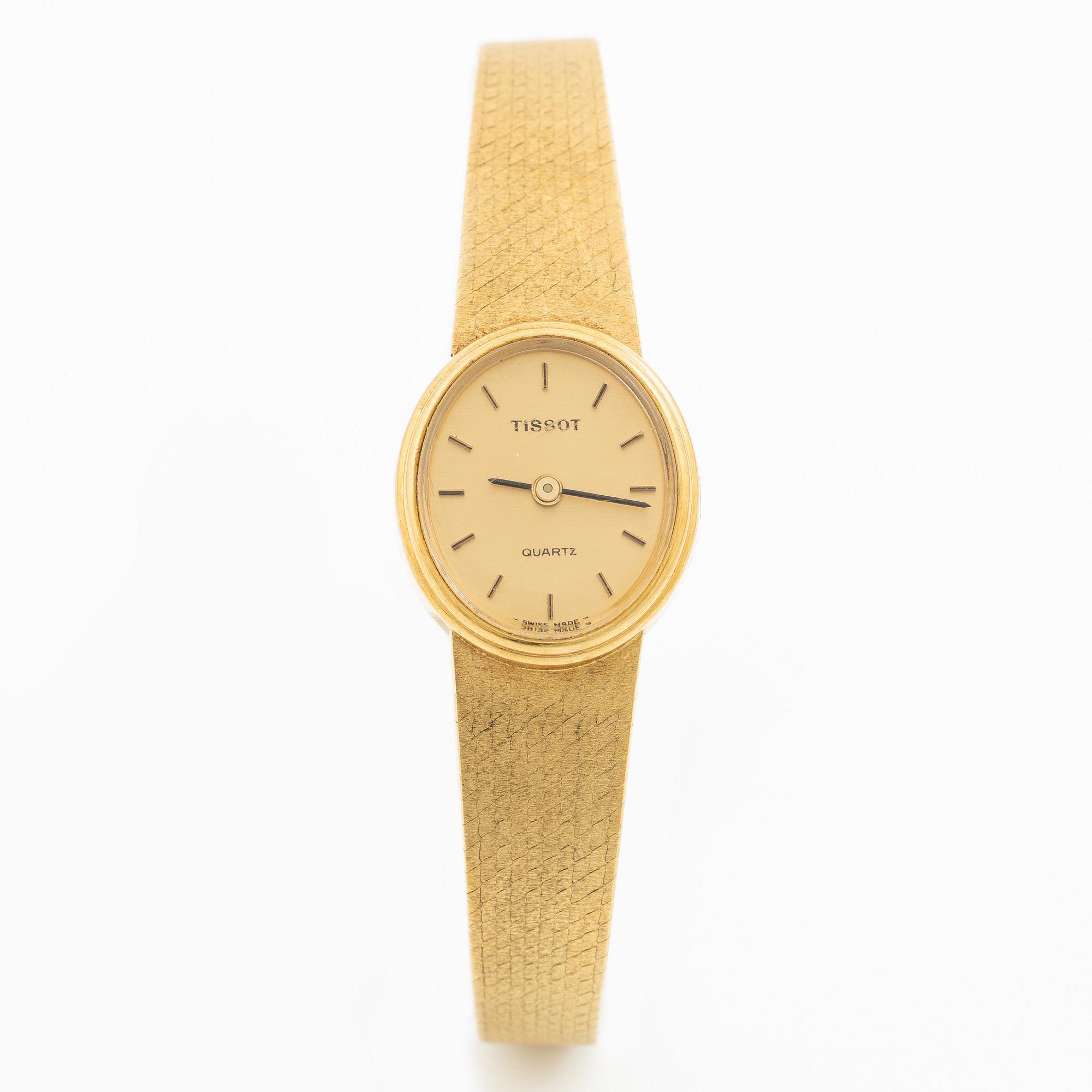 Tissot, 18K guld, armbandsur, 17,5 mm.