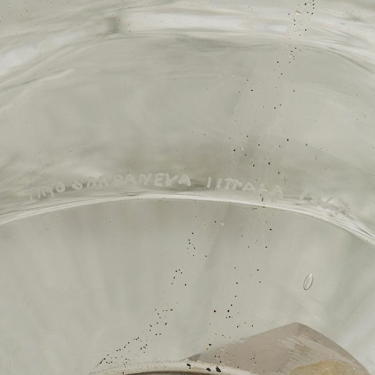 Timo Sarpaneva, veistos, "Ahtojää", signeerattu Timo Sarpaneva Iittala 1967.