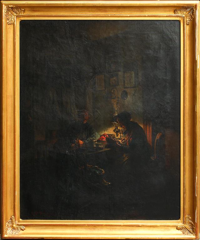 ANDERS MONTAN, olja på duk, sign o dat D-f -92 (Düsseldorf 1892).