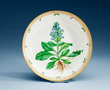 1389. A Royal Copenhagen 'Flora Danica' dish, Denmark, 20th Century.