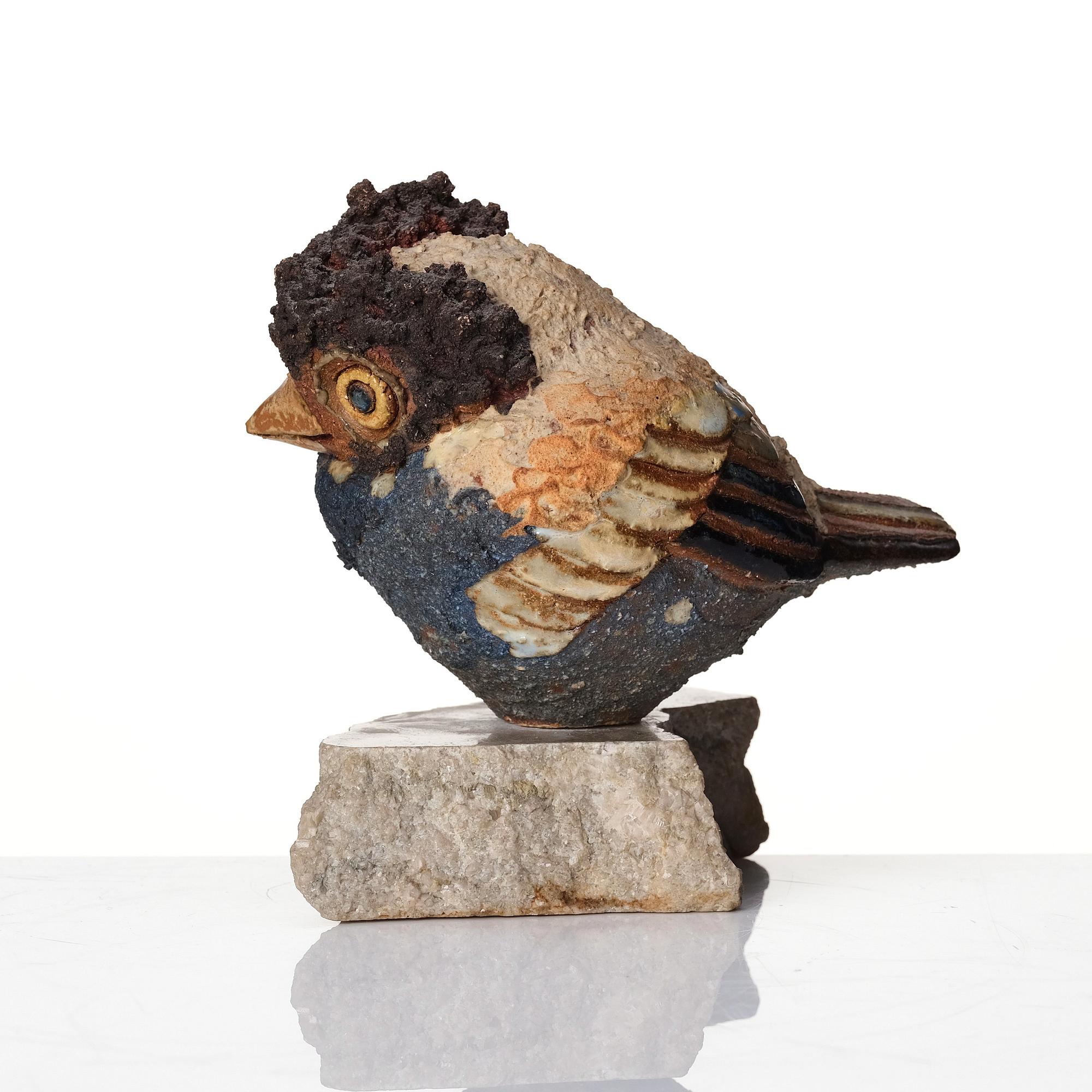 Tyra Lundgren, skulptur, fågel, egen ateljé 1970.