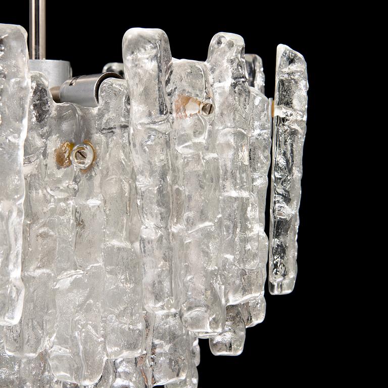 A 1960s "Ice block chandelier" by J.T Design, Kalmar, Austria, 1960s.