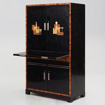 Sten Blomberg, an Art Déco bar cabinet, executed by David Blomberg, Sweden 1930's.