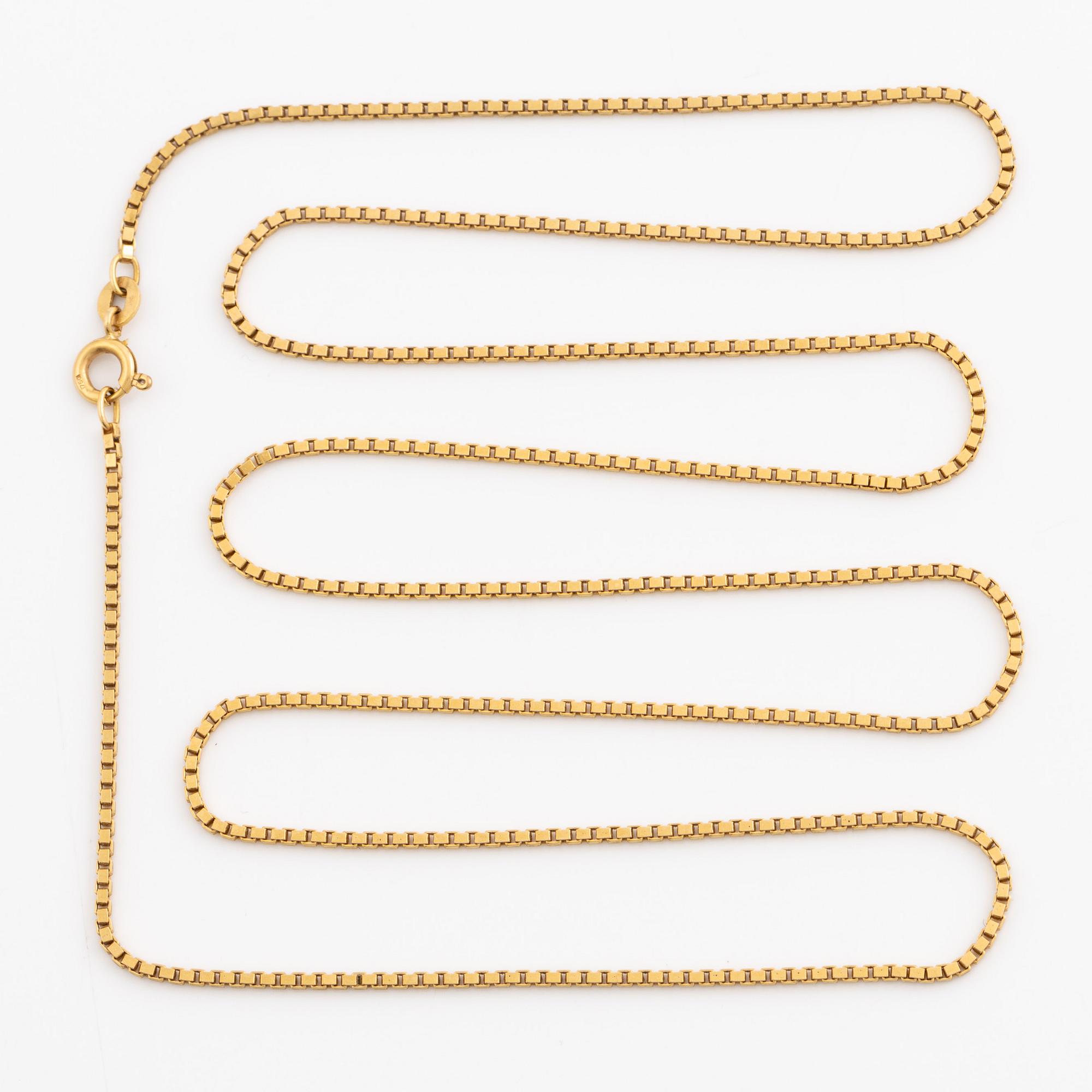 Chain 18K gold, Venetian link.