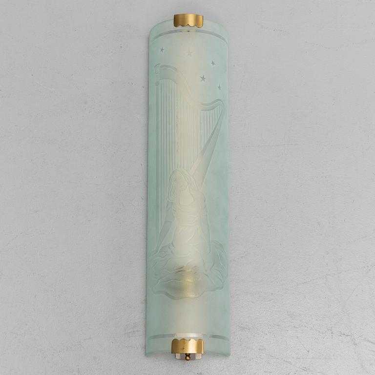 A 1930/40's wall light from Glössner & CO, signed.