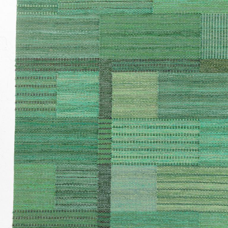 Marianne Richter, a carpet, 'Fasad, grön II', flat weave, ca 276 x 187 cm, signed AB MMF MR.