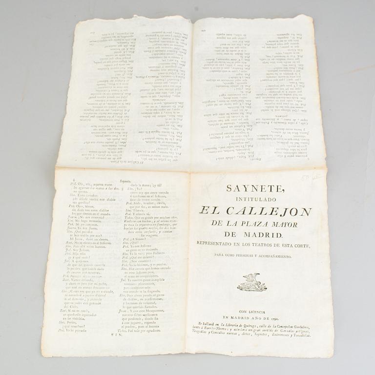 BÖCKER/HÄFTEN, 5 st, bl a om religion, Spanien, 1700-1800-tal.