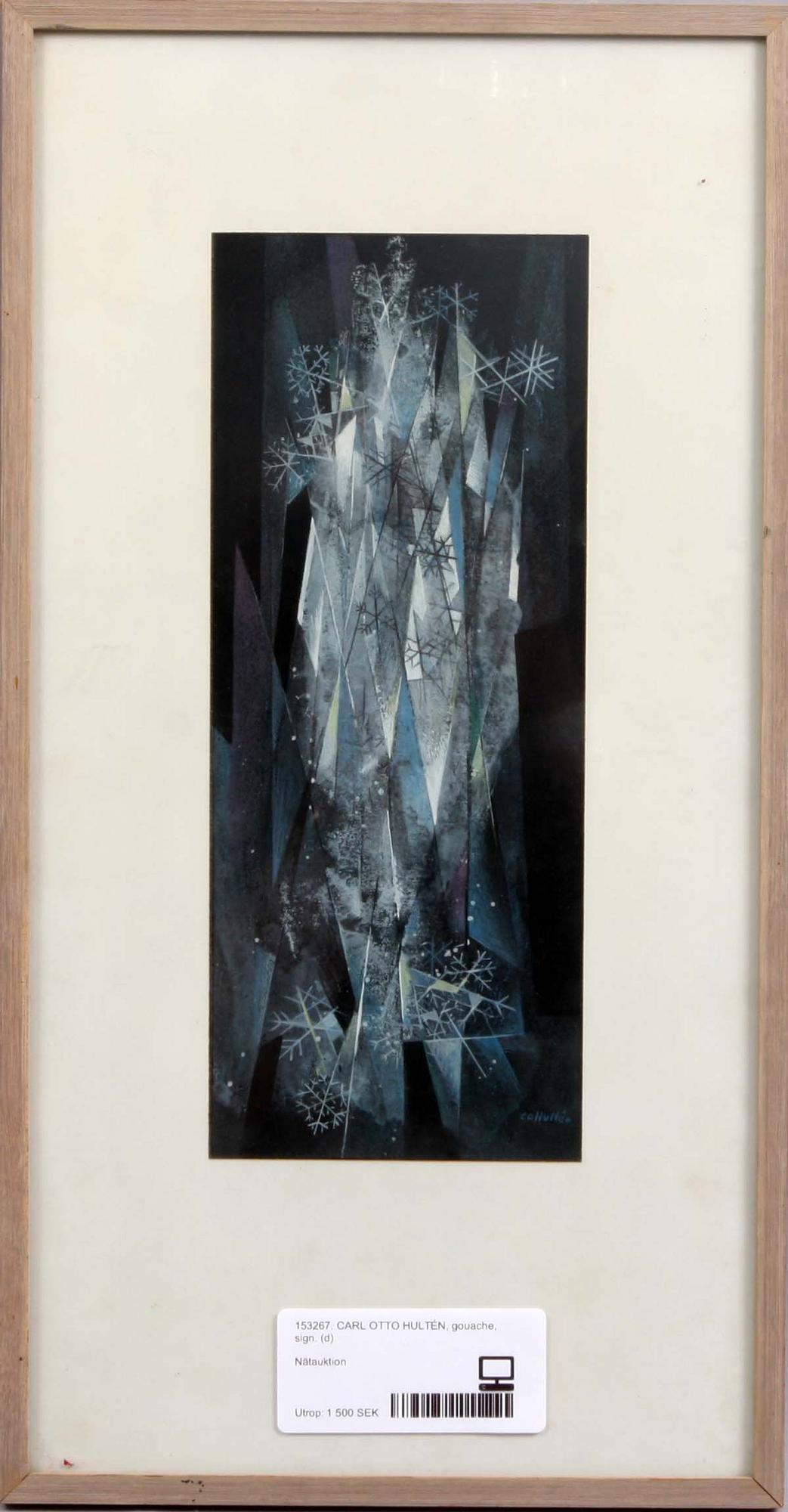 CARL OTTO HULTÉN, gouache, sign.