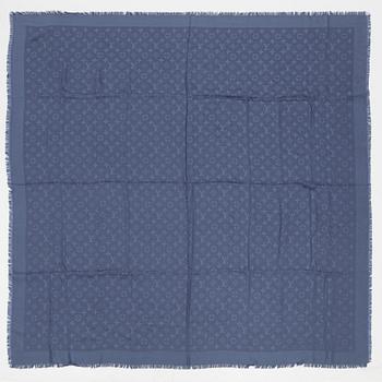 Louis Vuitton, a monogram silk and wool mix shawl.