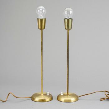 BORDSLAMPOR, ett par, Einar Bäckström, 1940/50-tal.