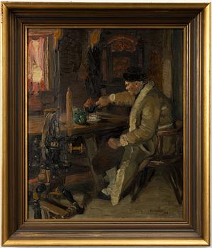 Sam Uhrdin, At the trestle table.