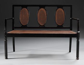 An Axel-Einar Hjorth black stained sofa 'Coolidge' by NK, Sweden ca 1927.