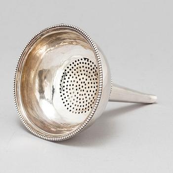 Hester Bateman, a silver strainer, London 1781.