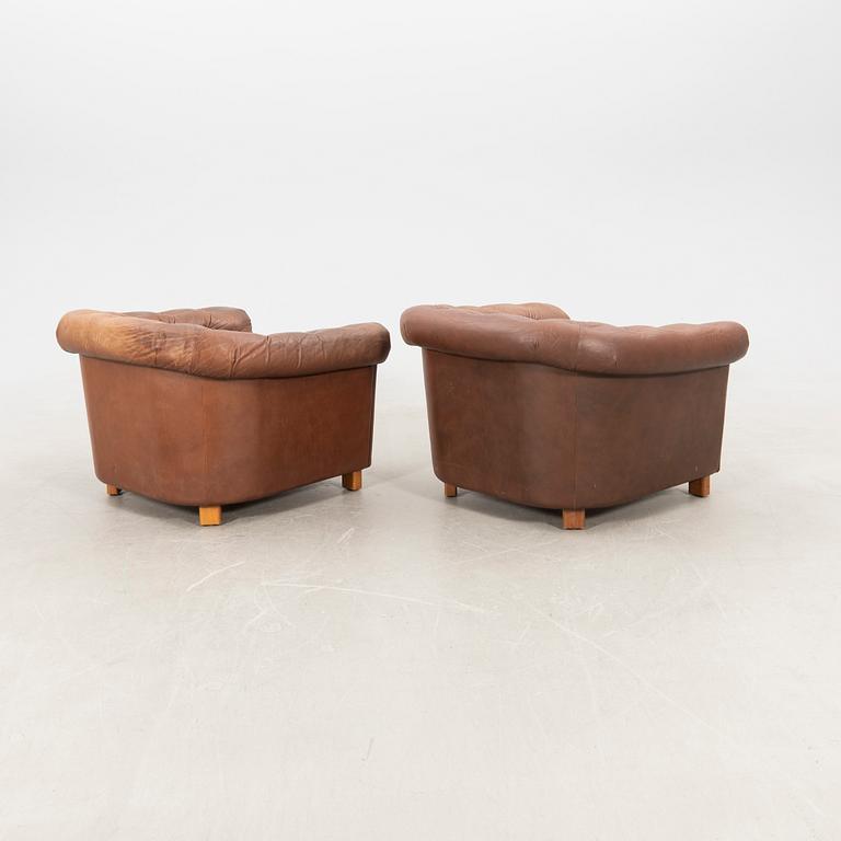 Club armchairs, 1 pair, 1960s/70s.