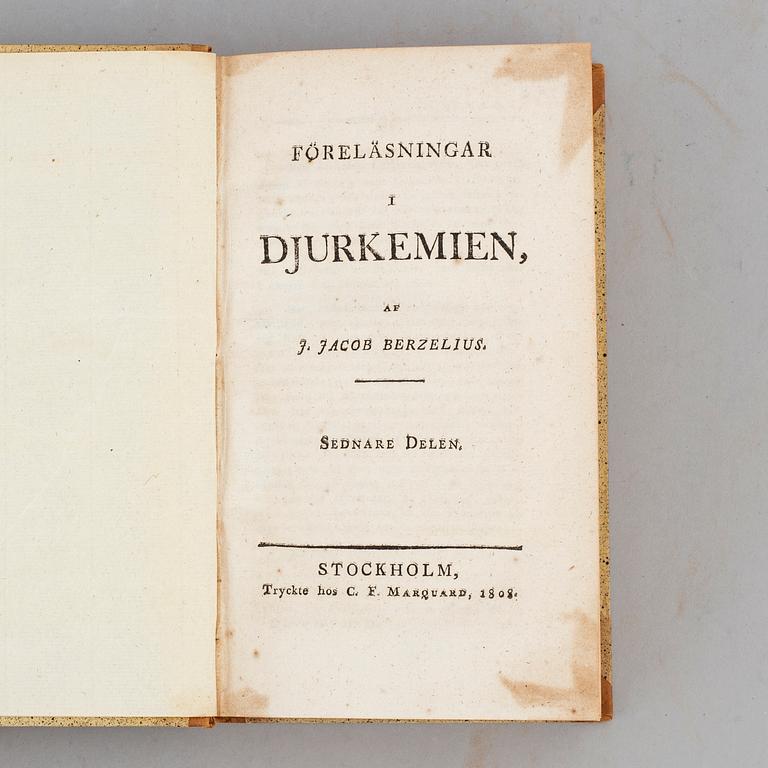 Berzelius’ föreläsningar i djurkemien (2 vol).