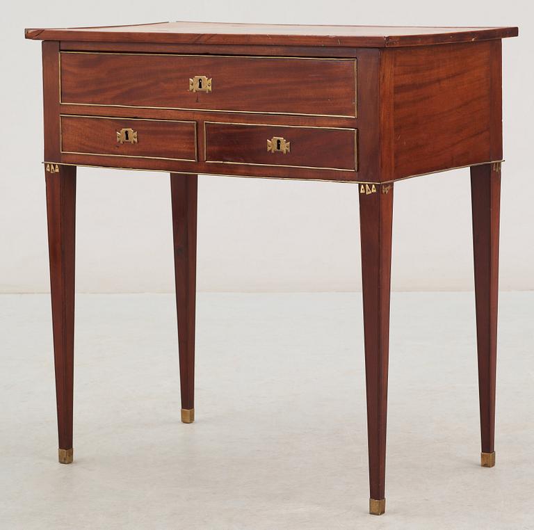 A late Gustavian Lady's working table attributed to C. D. Fick.