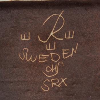 CARL-HARRY STÅLHANE, stoneware, figurin and two ashtrays. Rörstrand.