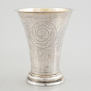 A Swedish silver beaker, mark of Johan Petter Hörling, Enköping 1817.