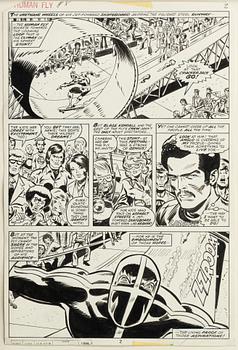 Marvel, "Human Fly", orginalteckningar, 1978.