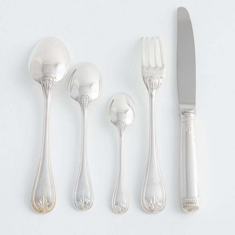 Christofle, a silver plated cutlery, model 'Malmaison' (55 pieces).