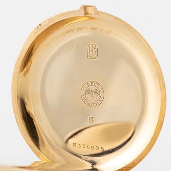 Longines, fickur, 18K guld, savonett, 53 mm.