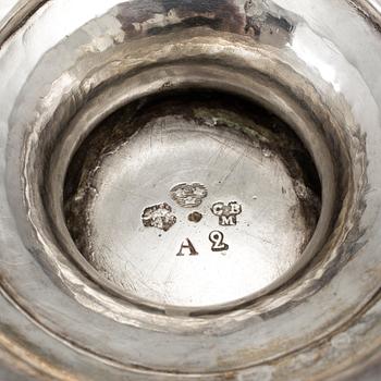 CHRISTOPHER BAUMAN, Hudiksvall 1788. Brännvinsskål, silver.