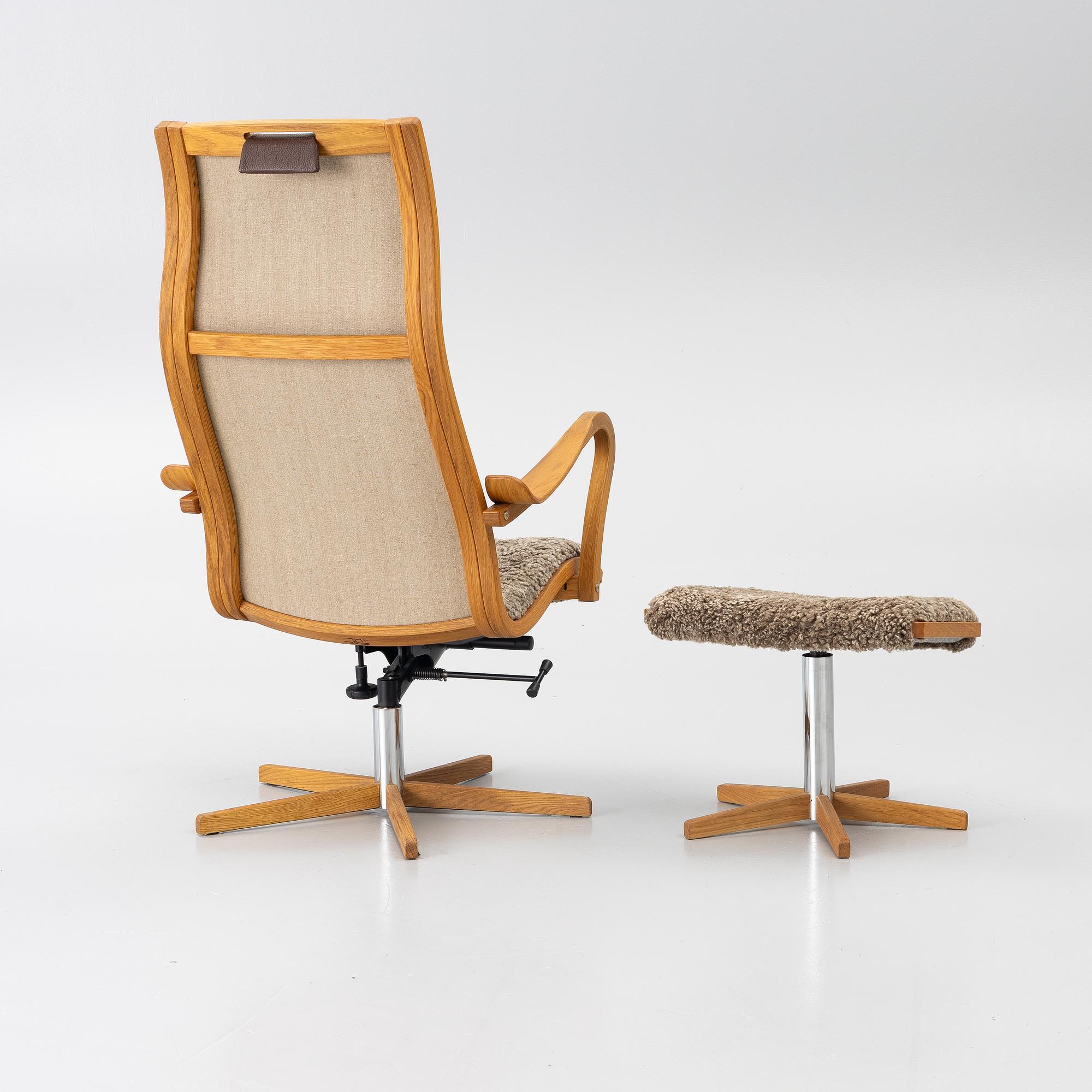 Armchair with footstool. 'Chic', Bröderna Andersson, contemporary.