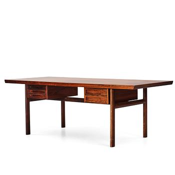 Peter Hvidt & Orla Mølgaard Nielsen, an executive desk, by cabinetmaker Ludvig Pontoppidan, Denmark, 1950-60's.