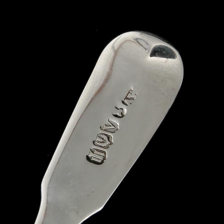 PARTI SKEDAR, 43 st, silver, 1800/1900-tal. Vikt 1080 g.