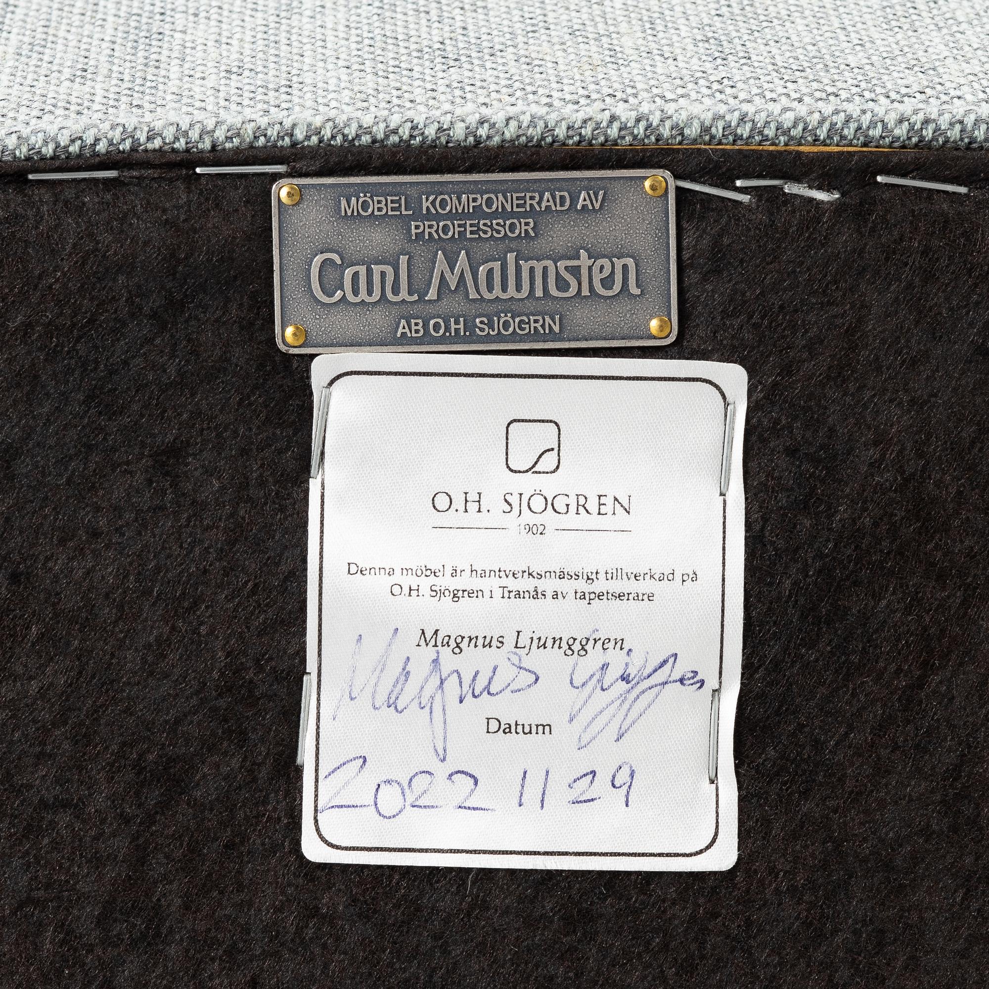 Carl Malmsten, Fåtölj, ”Häggbom”, O.H.Sjögren, Tranås, 2022.