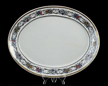 SERVISDELAR, 65 st, flintgods, "Iris", Rörstrand, 1872-1910.