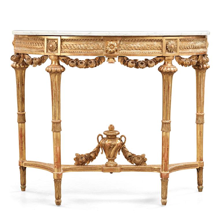 KONSOLBORD, Stockholmsarbete 1700-talets slut, Gustavianskt.