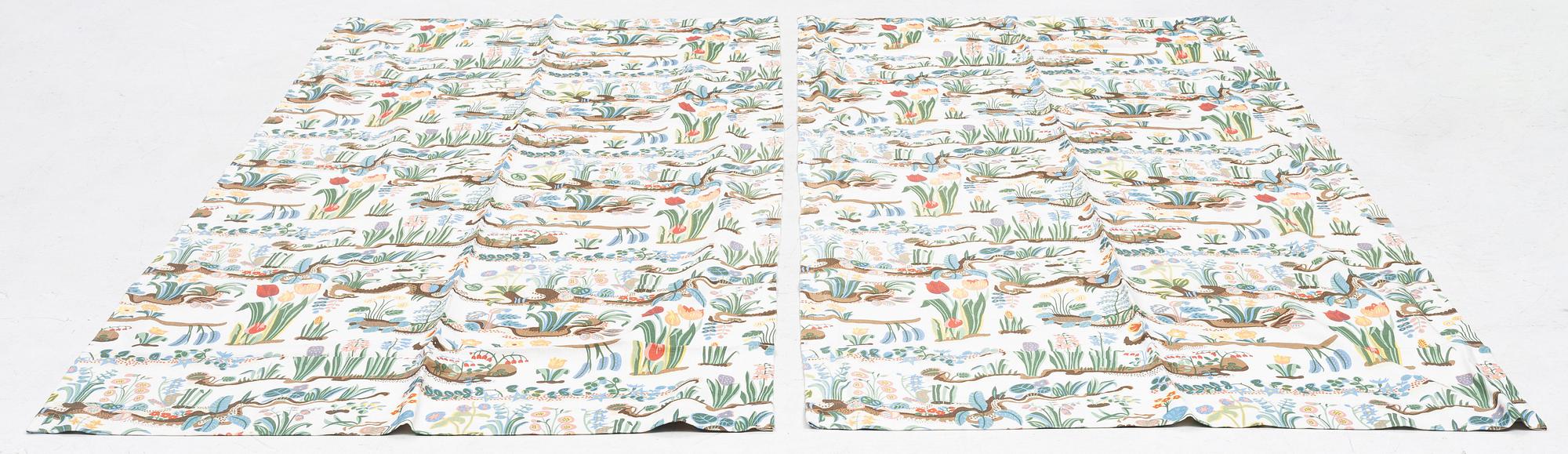 Josef Frank, curtains, a pair, "Primavera", Svenskt Tenn.