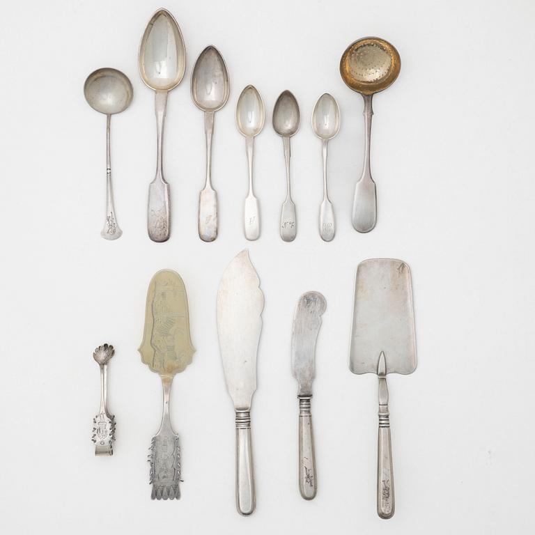 A set of silver cutlery, mostly Estonian (34 pcs).