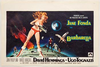 Film poster "Barbarella" 1968.