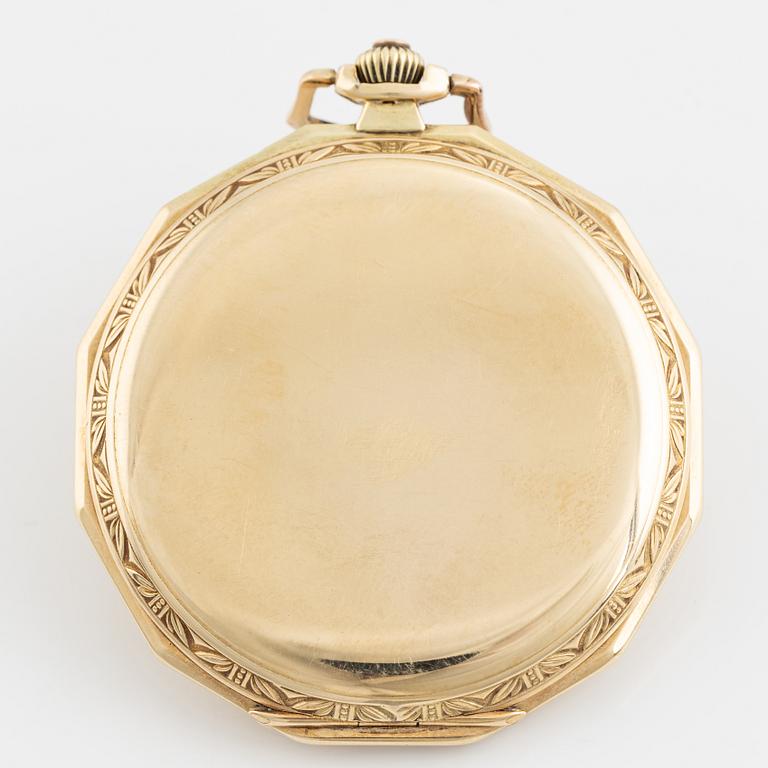 Longines 14K gold. pocket watch, 50 mm.