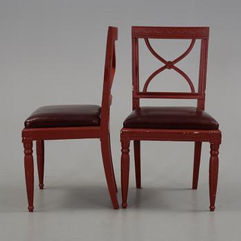 STOLAR, ett par, sengustavianska, 1800-talets första kvartal.