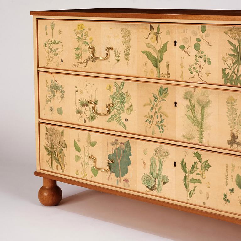 Josef Frank, a "Flora" chest of drawers, Firma Svenskt Tenn, Sweden ca. 1940.