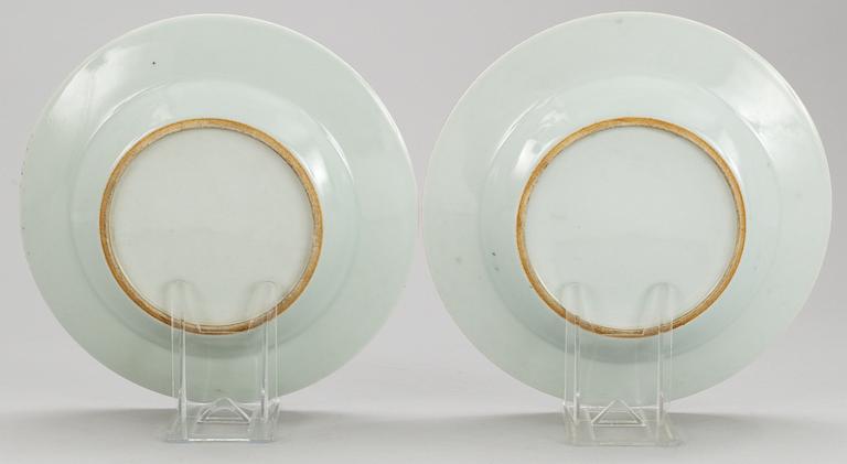 A pair of Grisaille dishes, Presumably Samson, 19th Century.