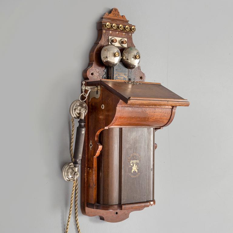 An L.M. Ericsson wall telephone, early 20th Century.