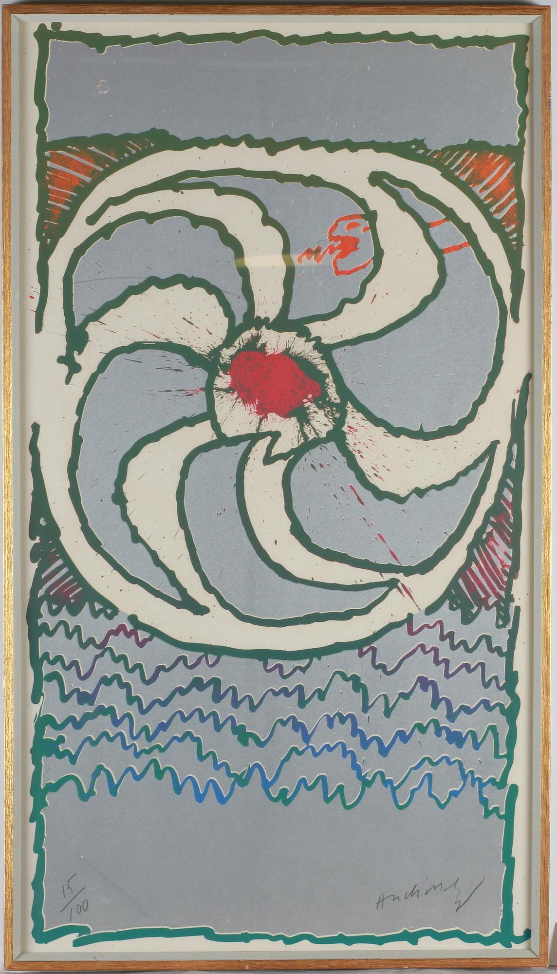 PIERRE ALECHINSKY, färglitografi, sign o numr 15/100.