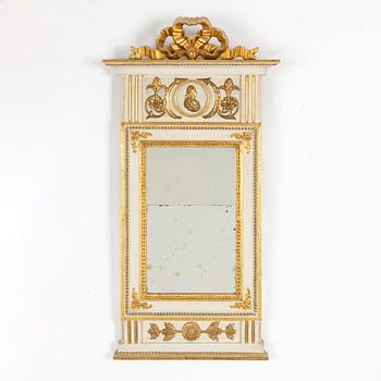 A late Gustavian mirror, 19th century.