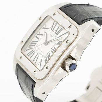 Cartier, Santos 100, wristwatch, 38 x 38 (51) mm.