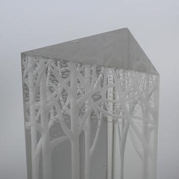 VICKE LINDSRAND, glas, objekt, "Prisma", Kosta, signerad, 1960-tal.