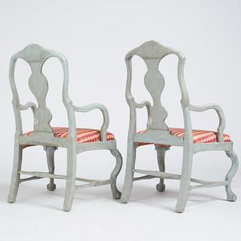 A set of ten Swedish Rococo chairs (8+2).