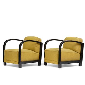 A pair of armchairs, 1930s.